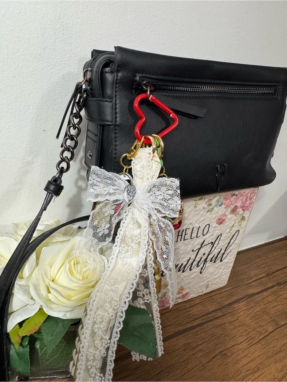 Red & Tan Fancy Phone/Key/Bag Chain #P1112